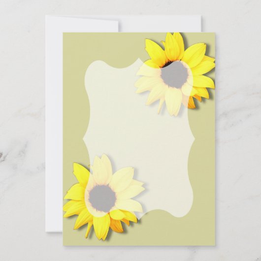 Rustikale Sonnenblumen Einladung (Rückseite)