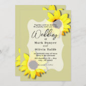 Rustikale Sonnenblumen Einladung (Vorne/Hinten)