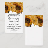 Rustikale Sonnenblumen Einladung (Vorne/Hinten)