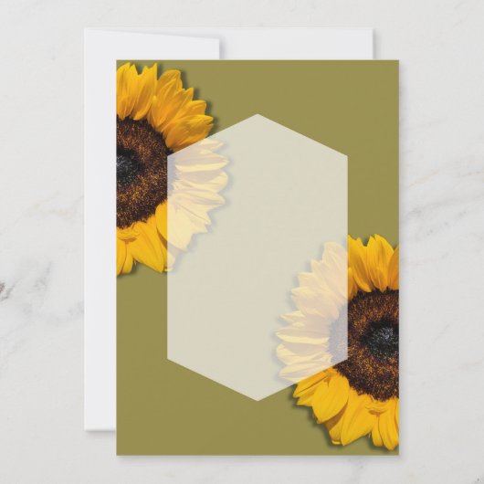 Rustikale Sonnenblumen Einladung (Rückseite)