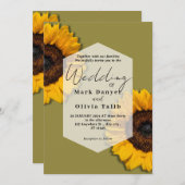 Rustikale Sonnenblumen Einladung (Vorne/Hinten)
