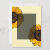 Rustikale Sonnenblumen Einladung (Rückseite)