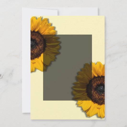 Rustikale Sonnenblumen Einladung (Rückseite)