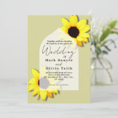 Rustikale Sonnenblumen Einladung (Stehend Vorderseite)