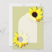 Rustikale Sonnenblumen Einladung (Rückseite)