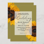 Rustikale Sonnenblumen Einladung (Vorne/Hinten)