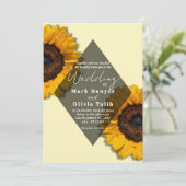 Rustikale Sonnenblumen Einladung (Stehend Vorderseite)
