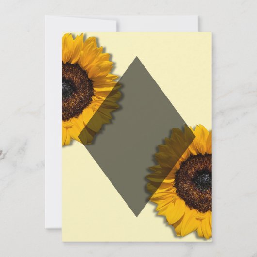 Rustikale Sonnenblumen Einladung (Rückseite)