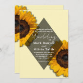 Rustikale Sonnenblumen Einladung (Vorne/Hinten)