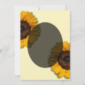 Rustikale Sonnenblumen Einladung (Rückseite)
