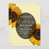 Rustikale Sonnenblumen Einladung (Vorne/Hinten)