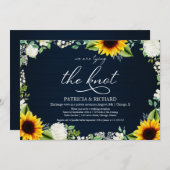 Rustikale Sonnenblumen Elopement Empfang Einladung (Vorne/Hinten)