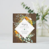 Rustikale Sonnenblumen Eukalyptus Greenery Wedding (Stehend Vorderseite)
