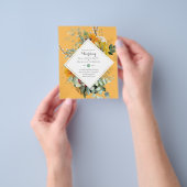 Rustikale Sonnenblumen Eukalyptus Greenery Wedding Flyer (Gruppe)