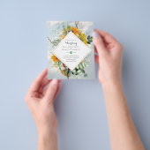 Rustikale Sonnenblumen Eukalyptus Greenery Wedding Flyer (Gruppe)