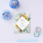 Rustikale Sonnenblumen Eukalyptus Greenery Wedding Flyer (Einzeln)