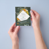 Rustikale Sonnenblumen Eukalyptus Greenery Wedding Flyer (Gruppe)