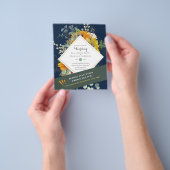 Rustikale Sonnenblumen Eukalyptus Greenery Wedding Flyer (Gruppe)