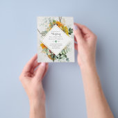 Rustikale Sonnenblumen Eukalyptus Greenery Wedding Flyer (Gruppe)