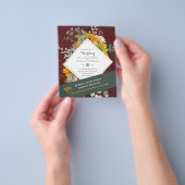 Rustikale Sonnenblumen Eukalyptus Greenery Wedding Flyer (Gruppe)