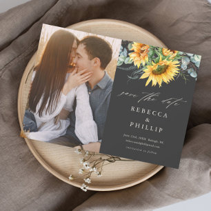 Rustikale Sonnenblumen Eukalyptus Hochzeit Save Th The Date