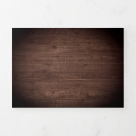 Rustikale Sonnenblumen Eukalyptus-Rote Rosen Hochz Dreifach Gefaltete Einladung