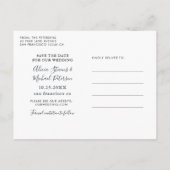 Rustikale Sonnenblumen Foto Hochzeit speichern das Ankündigungspostkarte (Rückseite)