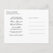 Rustikale Sonnenblumen Foto Hochzeit speichern das Ankündigungspostkarte (Rückseite)