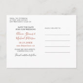 Rustikale Sonnenblumen Foto Hochzeit speichern das Ankündigungspostkarte (Rückseite)