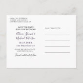 Rustikale Sonnenblumen Foto Hochzeit speichern das Ankündigungspostkarte (Rückseite)