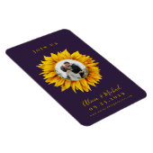 Rustikale Sonnenblumen Foto Hochzeit speichern das Magnet (Rechte Seite)