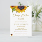 Rustikale Sonnenblumen FOTO Hochzeitswechsel Save The Date (Stehend Vorderseite)
