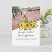 Rustikale Sonnenblumen für Hochzeitsgeschichten (Stehend Vorderseite)