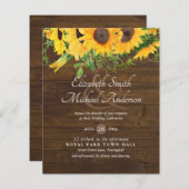 Rustikale Sonnenblumen für Hochzeitsgeschichten (Vorne/Hinten)