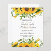 Rustikale Sonnenblumen für Hochzeitsgeschichten (Vorne/Hinten)