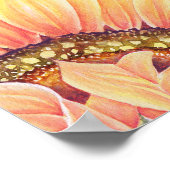 Rustikale Sonnenblumen - Gästebuchsignatur Poster (Ecke)