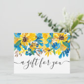 Rustikale Sonnenblumen Geschenkgutschein (Stehend Vorderseite)