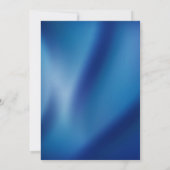 Rustikale Sonnenblumen & Gipskraut Navy Blue Weddi Einladung (Rückseite)