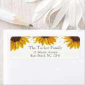 Rustikale Sonnenblumen Gold Dots Rücksendeadresse (Insitu)