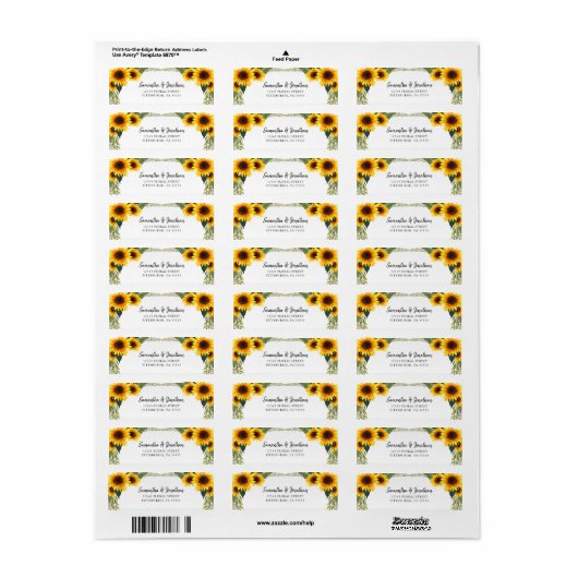 Rustikale Sonnenblumen | Handgeschriebener Stil (Vorne)