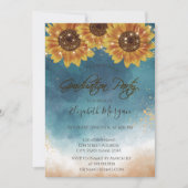Rustikale Sonnenblumen, helle Abschluss Einladung (Vorderseite)