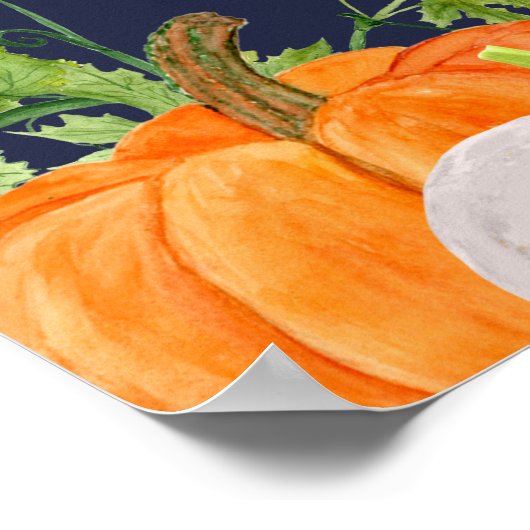 Rustikale Sonnenblumen Herbsthochzeit Begrüßungsze Poster (Ecke)