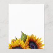 Rustikale Sonnenblumen Hochzeit BUDGET Probe Dinne (Rückseite)