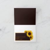 Rustikale Sonnenblumen - Hochzeit Dankeskarte (Innenseite)