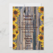Rustikale Sonnenblumen Hochzeit Foto Einladung (Vorderseite)