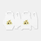 Rustikale Sonnenblumen Hochzeit mit gelber Blüte Geschenkschachtel (Ungefaltet)