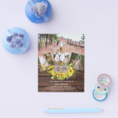 Rustikale Sonnenblumen Hochzeit mit niedrigem Budg Flyer (Einzeln)