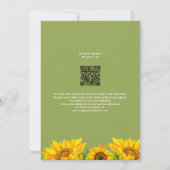 Rustikale Sonnenblumen Hochzeit QR-Code für UAWG Einladung (Rückseite)