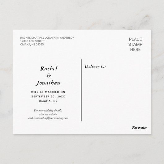 Rustikale Sonnenblumen | Hochzeit Save the Date Postkarte (Rückseite)