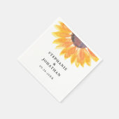 Rustikale Sonnenblumen-Hochzeit Serviette (Ecke)